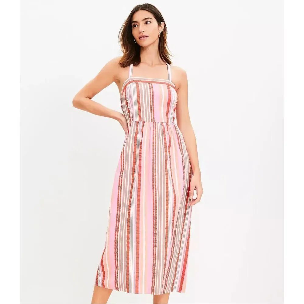 NWT e: LOFT Striped Cotton Sundress (Size 0)